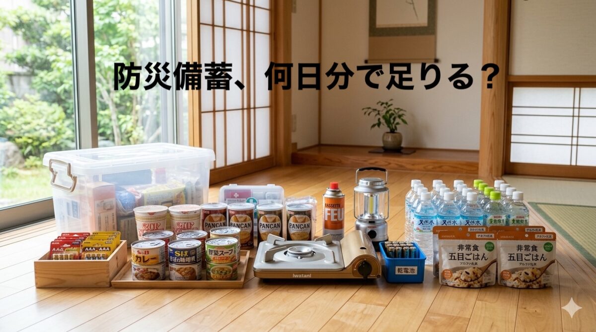 防災備蓄量を問う画像