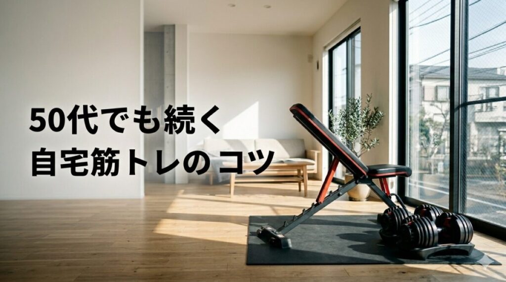 50代でも続く自宅筋トレのコツを伝える