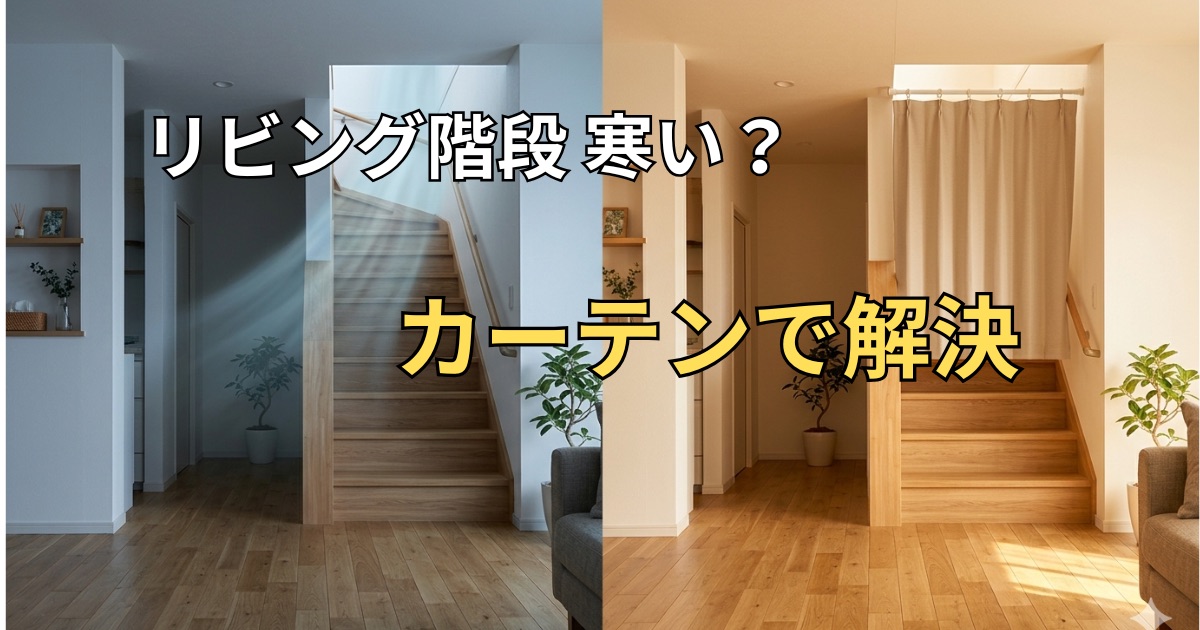 リビング階段の寒さ対策のアイキャッチ画像